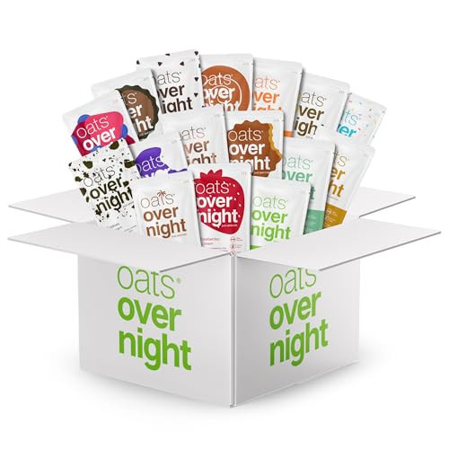 Oats Overnight Ultimate Variety Pack - High Protein, 5g Fiber Breakfast Protein Shake - Gluten Free Oatmeal, Non GMO High Protein Oatmeal - Green Apple Cinnamon, Coconut Cream Pie & More (16 Pack) | Amazon (US)