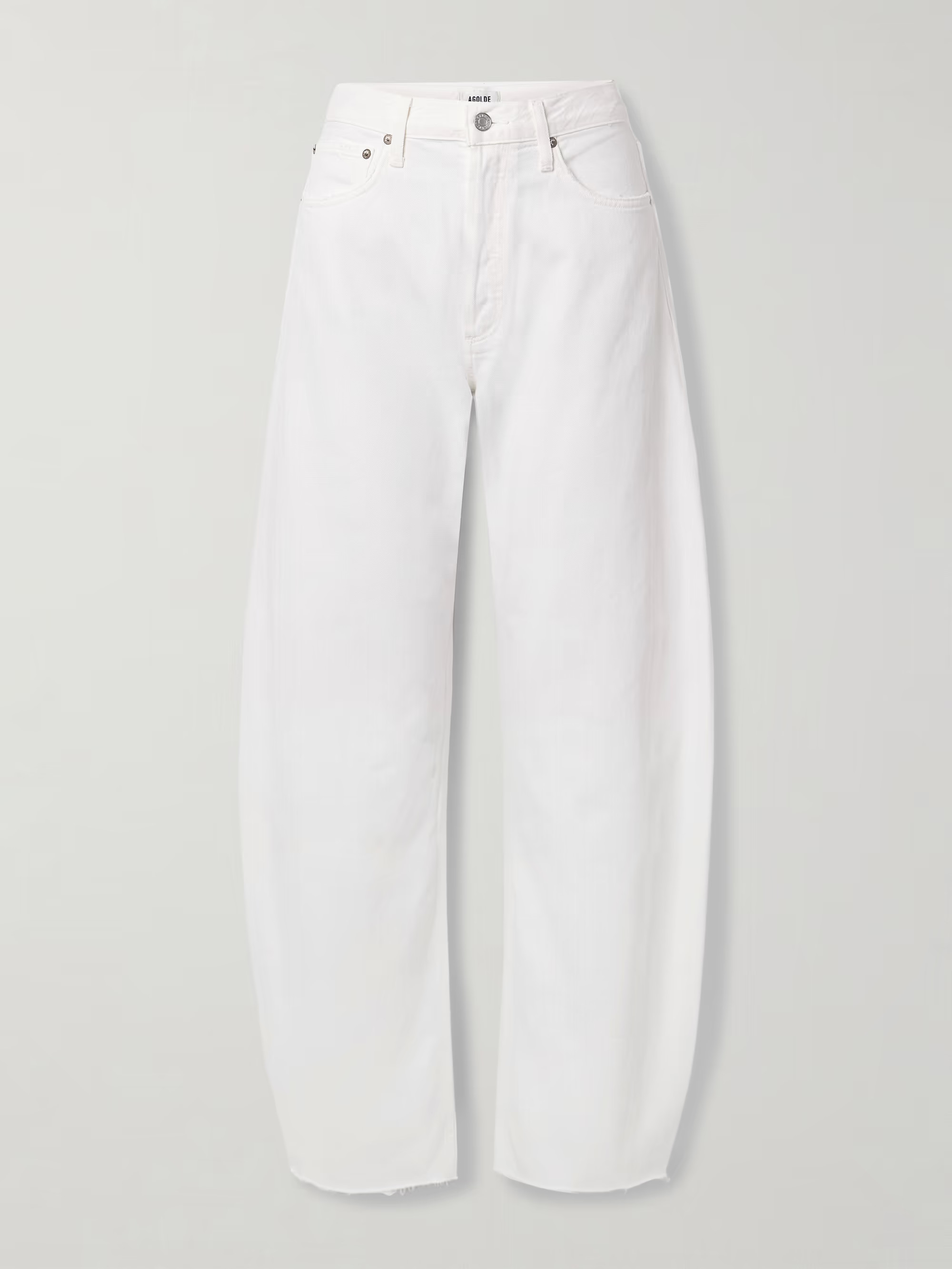 Luna frayed high-rise barrel-leg jeans | NET-A-PORTER APAC
