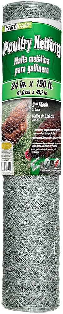 YARDGARD 308494B 2 Foot X 150 Foot 2 Inch Mesh Poultry Netting ( Packaging May Vary ) | Amazon (US)