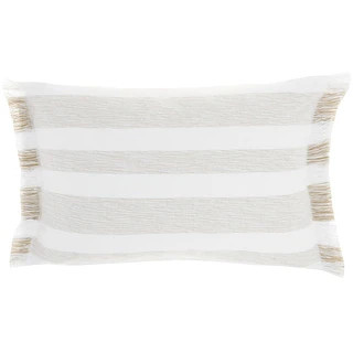 Mina Victory Life Styles Taupe Throw Pillow , ( 14"X20" ) - 14"X20" - Taupe | Bed Bath & Beyond