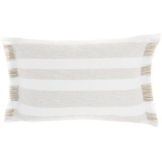 Mina Victory Life Styles Taupe Throw Pillow , ( 14"X20" ) - 14"X20" - Taupe | Bed Bath & Beyond