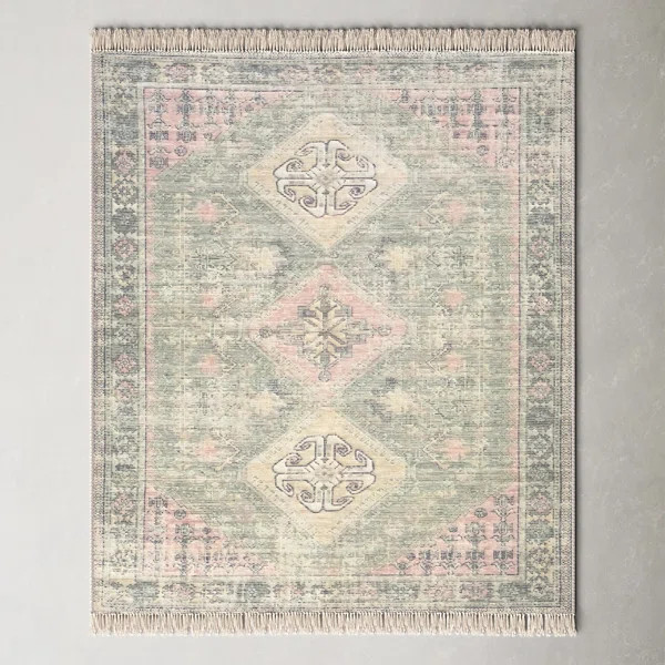 Tucson Handmade Flatweave Green/Khaki Rug | Wayfair North America