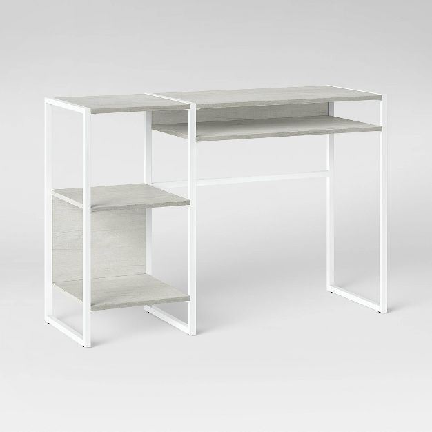 Paulo Wood Writing Desk with Storage Weathered White - Project 62™ | Target