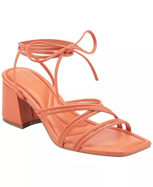 Women's Gelardi Strappy Tie-Up Block Heel Dress Sandals | Macy's