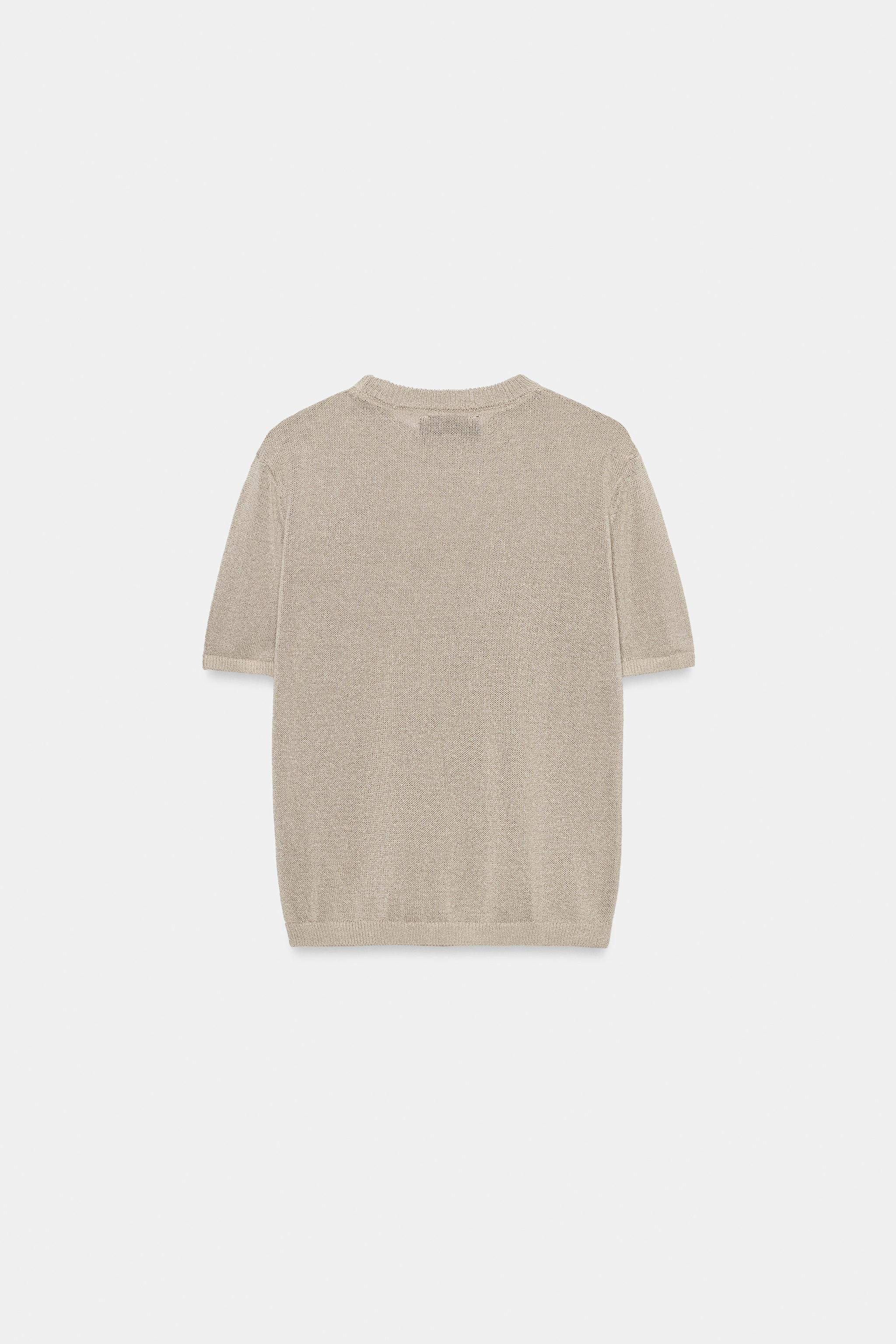 SHORT SLEEVE KNIT TOP | Zara UK