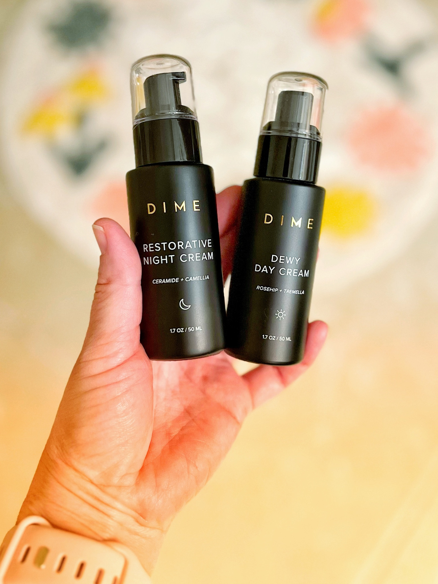 Skincare routine with Dime Beauty 🖤 night cream, dewy day cream, ulta, world market, bathroom rug 

#LTKunder50 #LTKFind #LTKbeauty