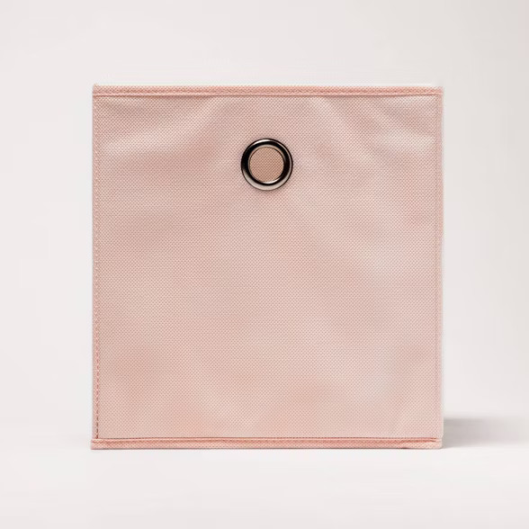 11" Fabric Cube Storage Bin Peach Blush - Room Essentials™ | Target