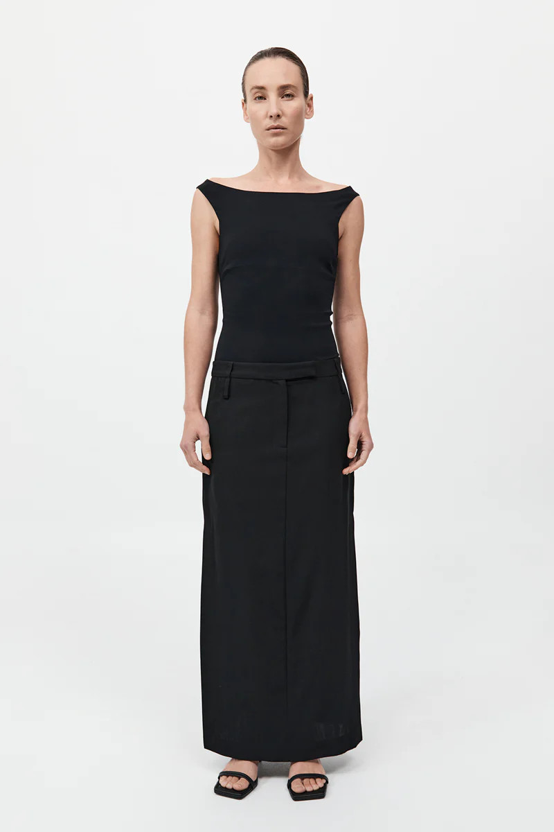 Double Loop Maxi Skirt - Black | St. Agni (US, UK, EU)