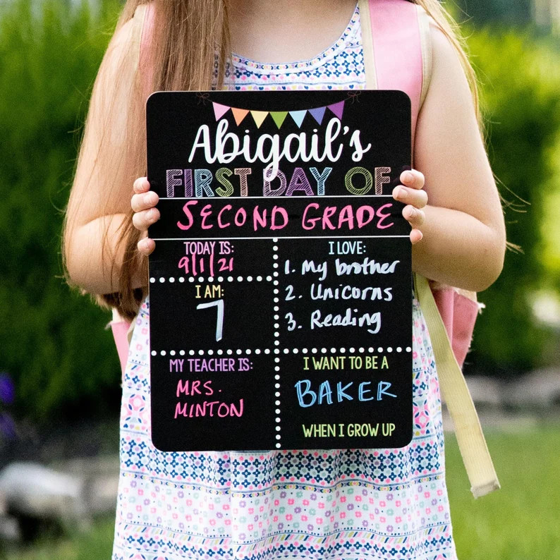 First and Last Day of School Sign, Liquid Chalk Dry Erase School Board, Reusable First Day of Sch... | Etsy (US)