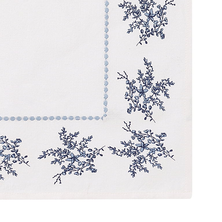 Blue and White Floral Cotton Cloth Napkins, 20" x 20", 4 Count, by My Texas House - Walmart.com | Walmart (US)
