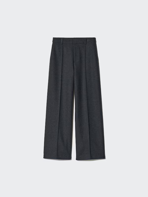 Brushed Jersey Wide Trousers | UNIQLO (UK)