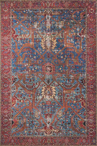 Loloi Loren Collection LQ-10 Blue/Red 8'-4" x 11'-6" Area Rug | Amazon (US)