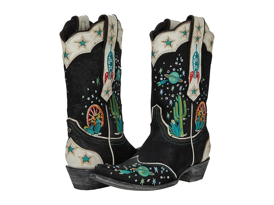Old Gringo Space Cowboy Women's Boots Black : 6.5 B - Medium, Fabric/Leather | Zappos