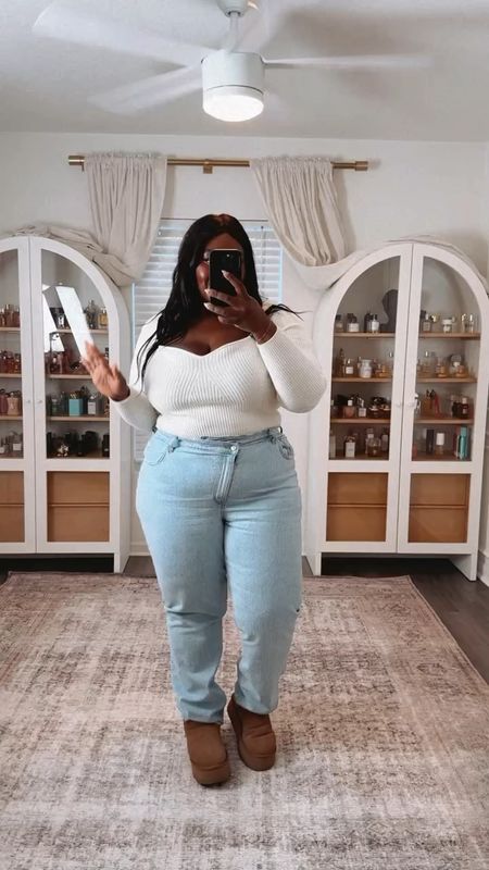 OOTD knit bodysuit (XL) + jeans (35) + uggs
Plus Size Fashion, Everyday Outfit, Casual Plus Size Outfit

#LTKplussize #LTKstyletip #LTKfindsunder50