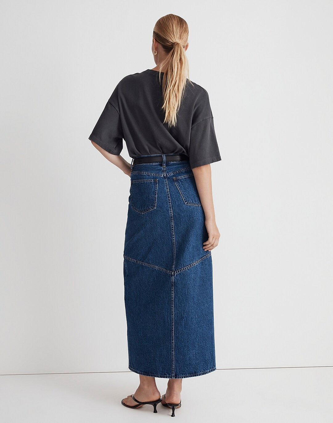 Denim Mid-Rise Maxi Skirt in Pineland Wash | Madewell