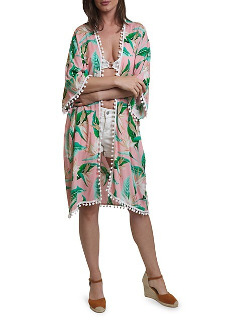 Tropical-Print Kimono Coverup | Saks Fifth Avenue OFF 5TH