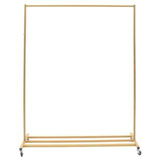 Freestanding Gold Metal Rolling Clothes Rack & Garment Rack 49 in. W x 63 in. H | The Home Depot