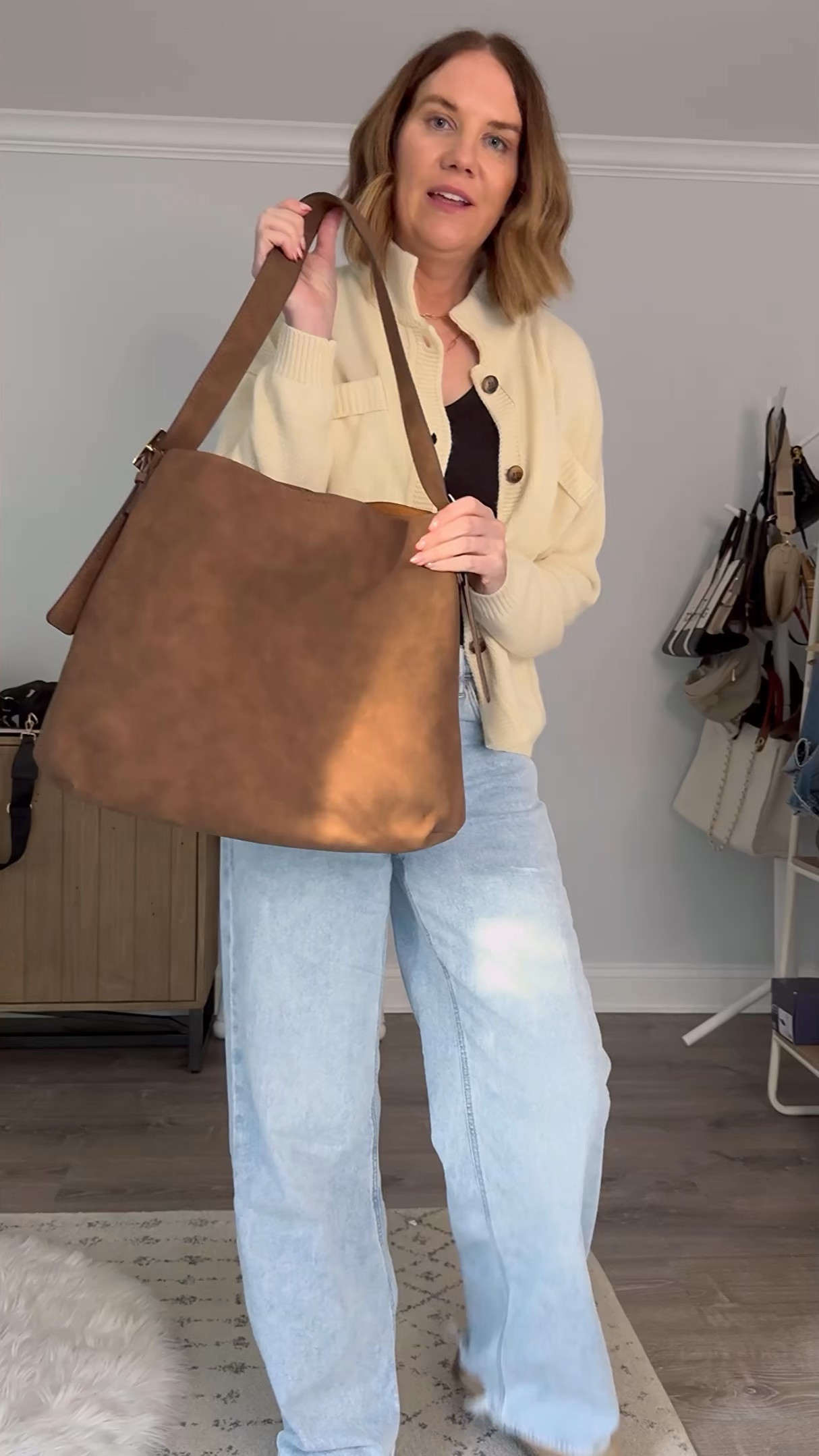The target Madewell, look-alike bucket bag is back in stock and just $30! Also loving this free people look for less cardigan. I’m in a size medium.



#LTKFindsUnder50 #LTKStyleTip #LTKGiftGuide