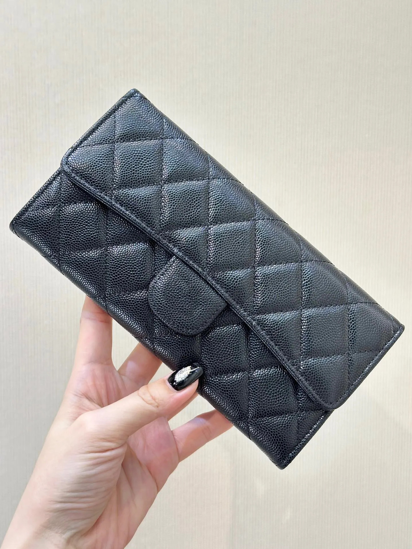 10A upgraded magnetic hasp metal zip handles chip authentication mini caviar sheepskin womens cha... | DHGate