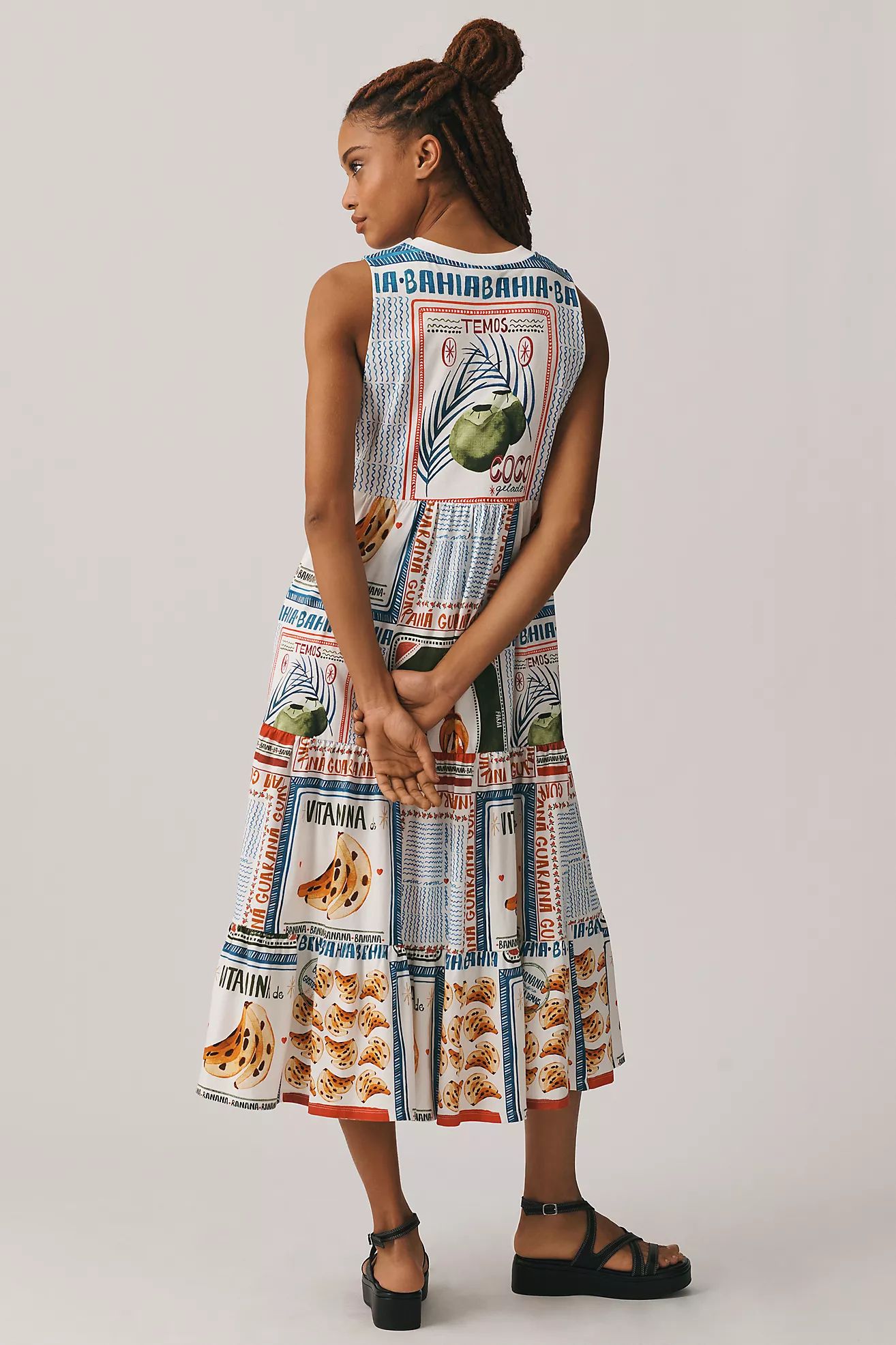 Farm Rio Printed Collage Sleeveless Dress | Anthropologie (US)