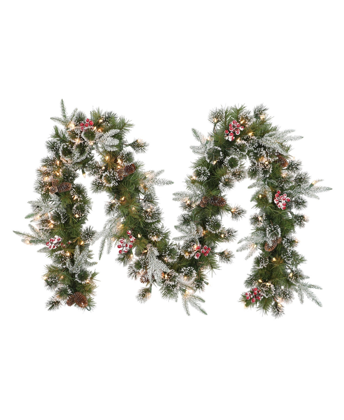 Puleo Pre-Lit Decorated Christmas Garland with 100 Lights, 9' x 10 | Macys (US)