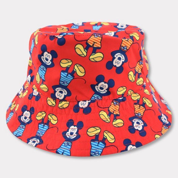 Toddler Mickey Mouse Reversible Bucket Hat - Red/Blue | Target