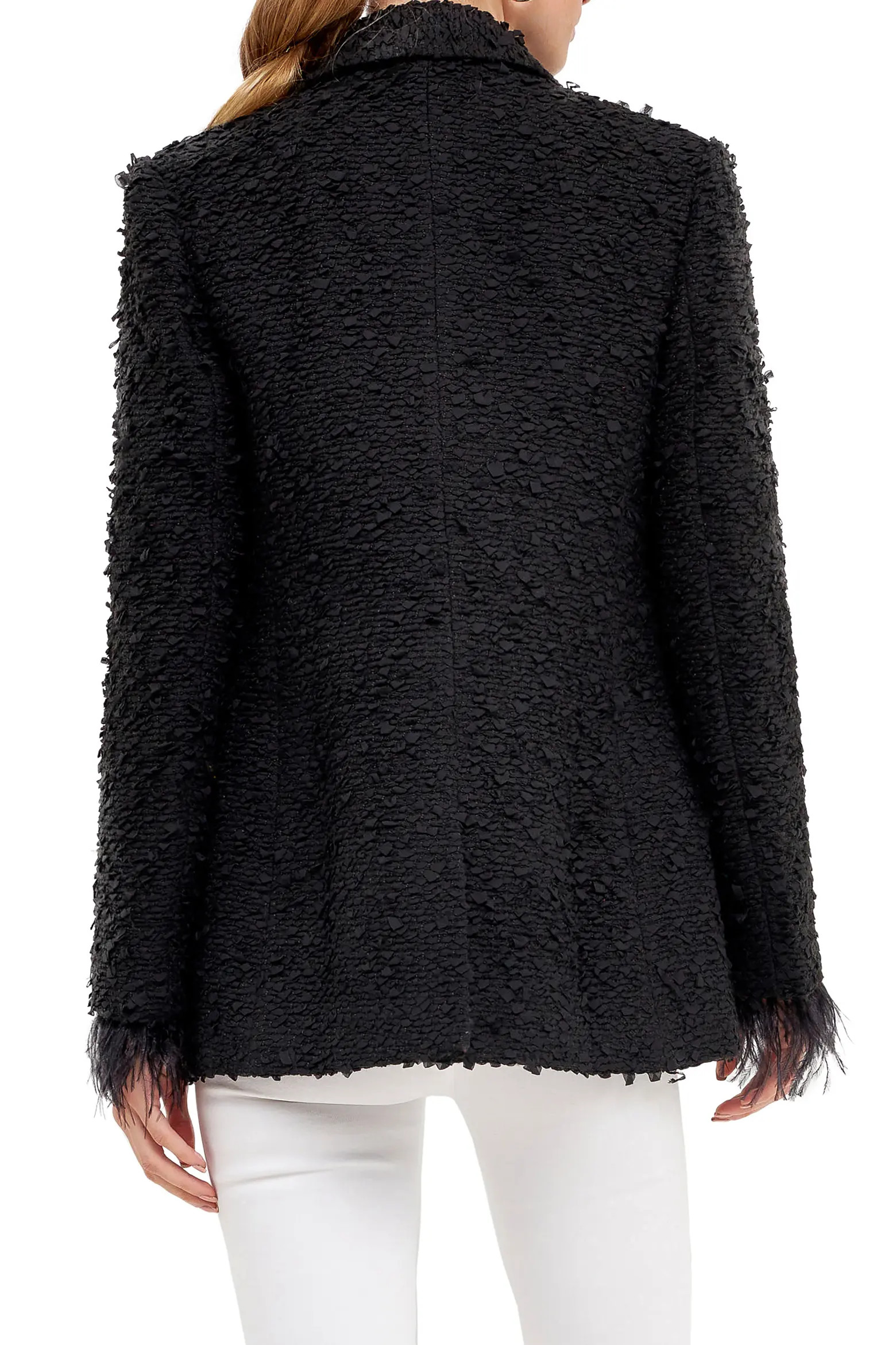 Feather Cuff Tweed Blazer (Women) | Nordstrom | Nordstrom