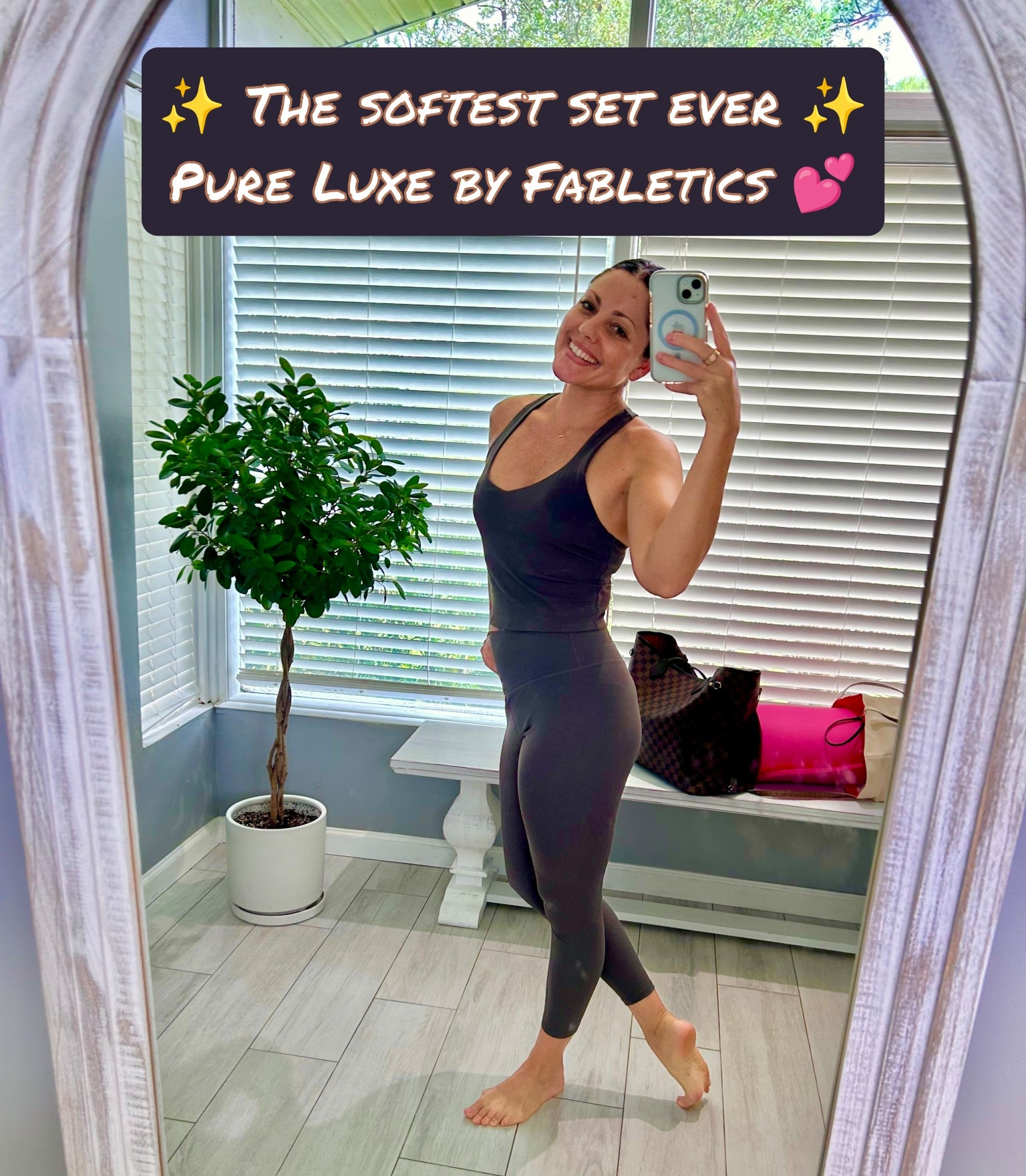 Living in this Fabletics Pure Luxe set 🤎 The softest fabric ever — perfect for Pilates, sauna, or chasing Finley at the playground. I’m in a medium here, and linking this set + all my fave mix + match staples ✨

#LTKSaleAlert #LTKHome #LTKActive