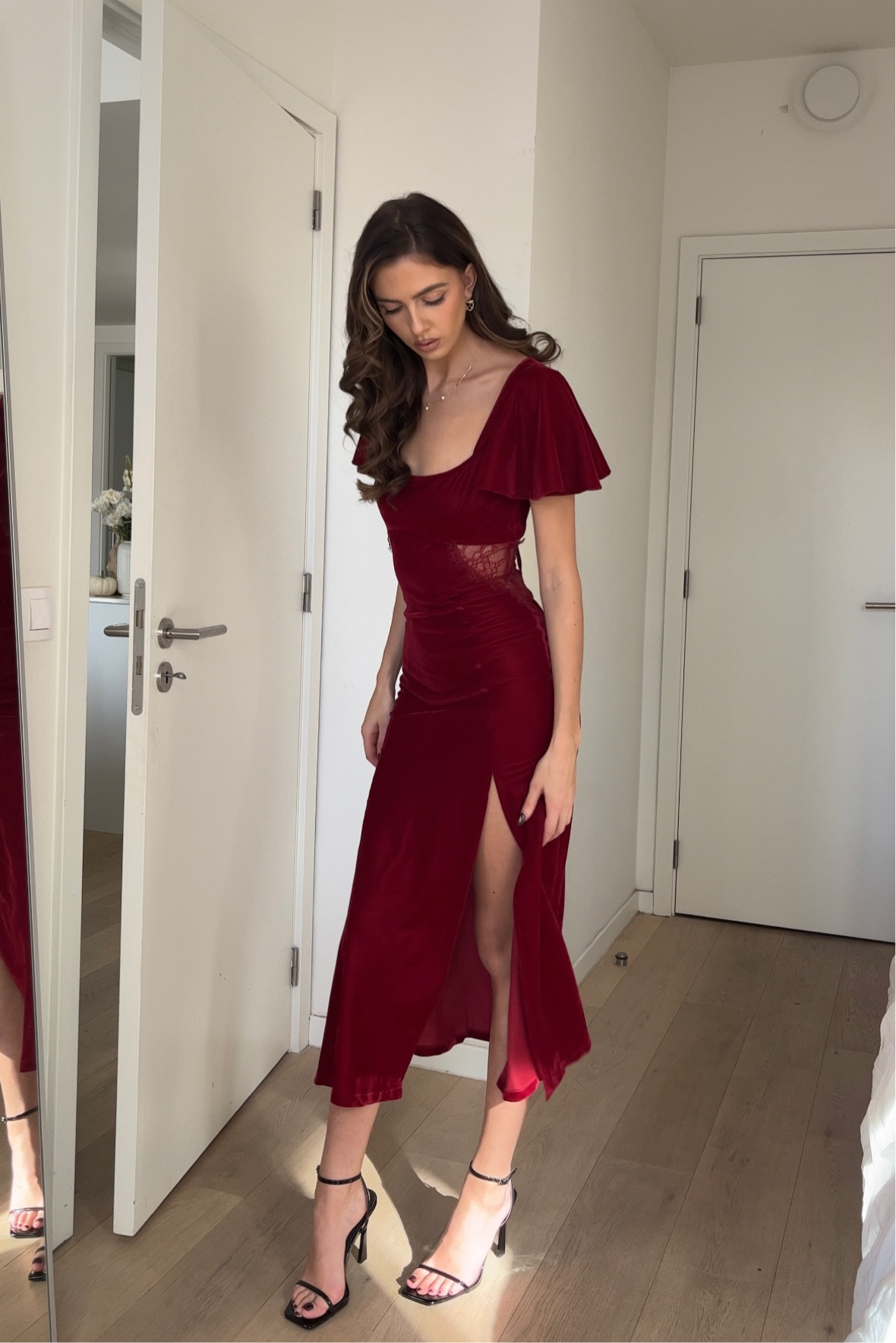 Aueoeo Winter Wedding Guest Dress, Fall Wedding Guest Dresses for