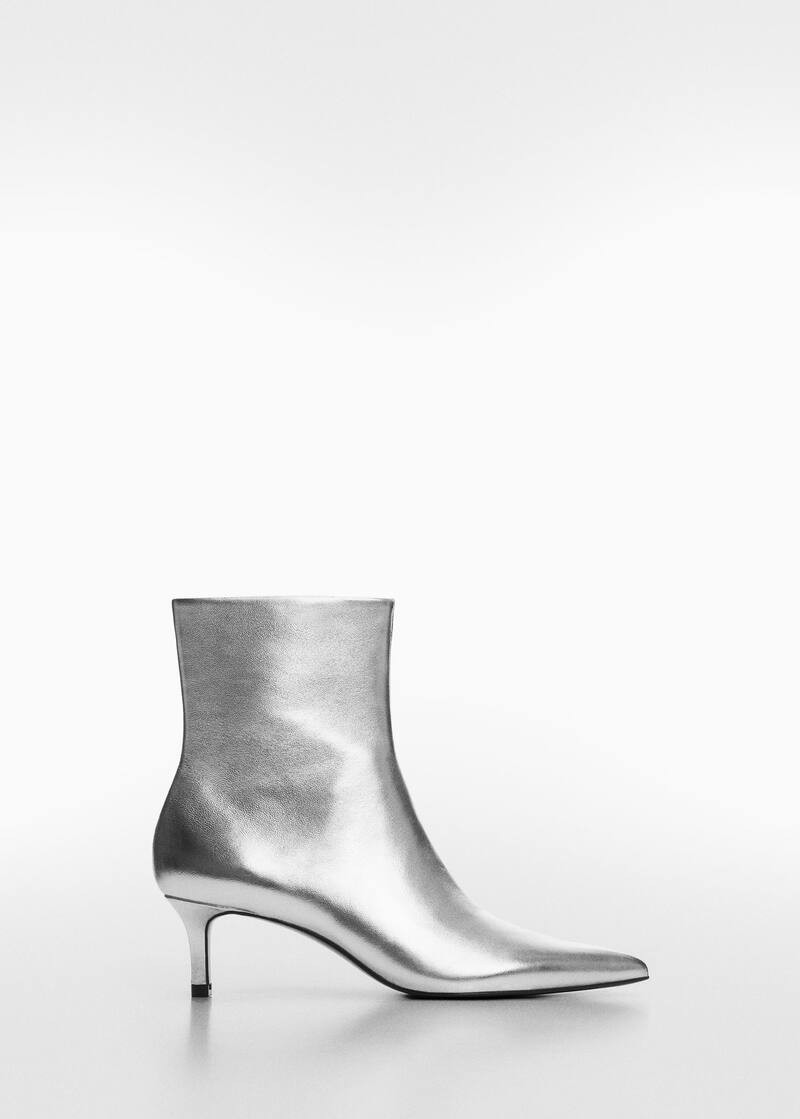 Leather boots with kitten heels  -  Women | Mango USA | MANGO (US)