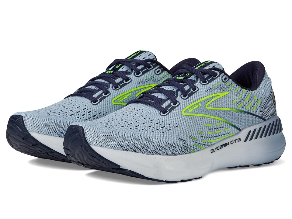 Brooks Glycerin GTS 20 (Light Blue/Peacoat/Nightlife) Women's Shoes | Zappos