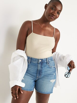 Fitted Cami Rib-Knit Bodysuit for Women | Old Navy (US)