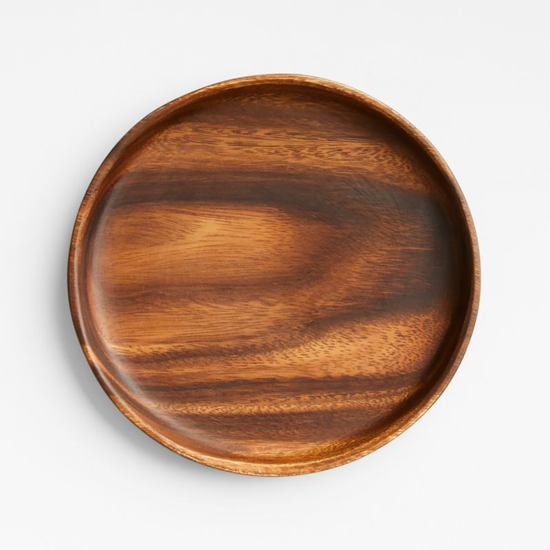 Tondo 9" Acacia Plate + Reviews | Crate & Barrel | Crate & Barrel