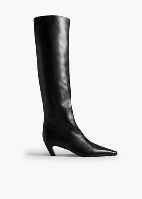KHAITE - Davis Boot In Black Leather | Khaite