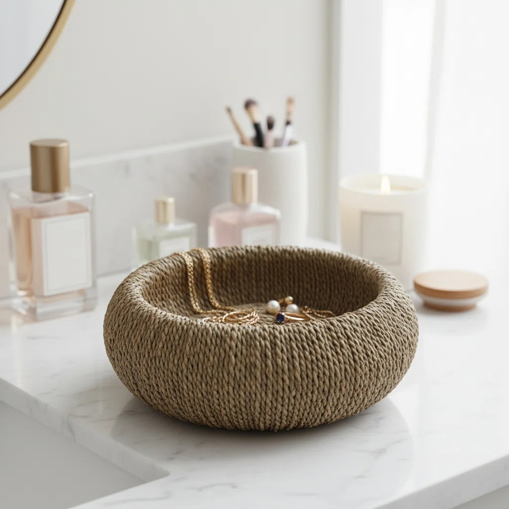 Decorative Woven Bowl For Home Decor - Modern Accent Bowl Ideal For Dining Table Displays - Funct... | Wayfair North America