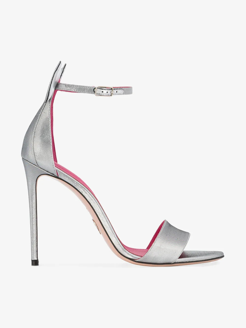 Oscar Tiye Silver Minnie 120 leather sandals | Browns Fashion