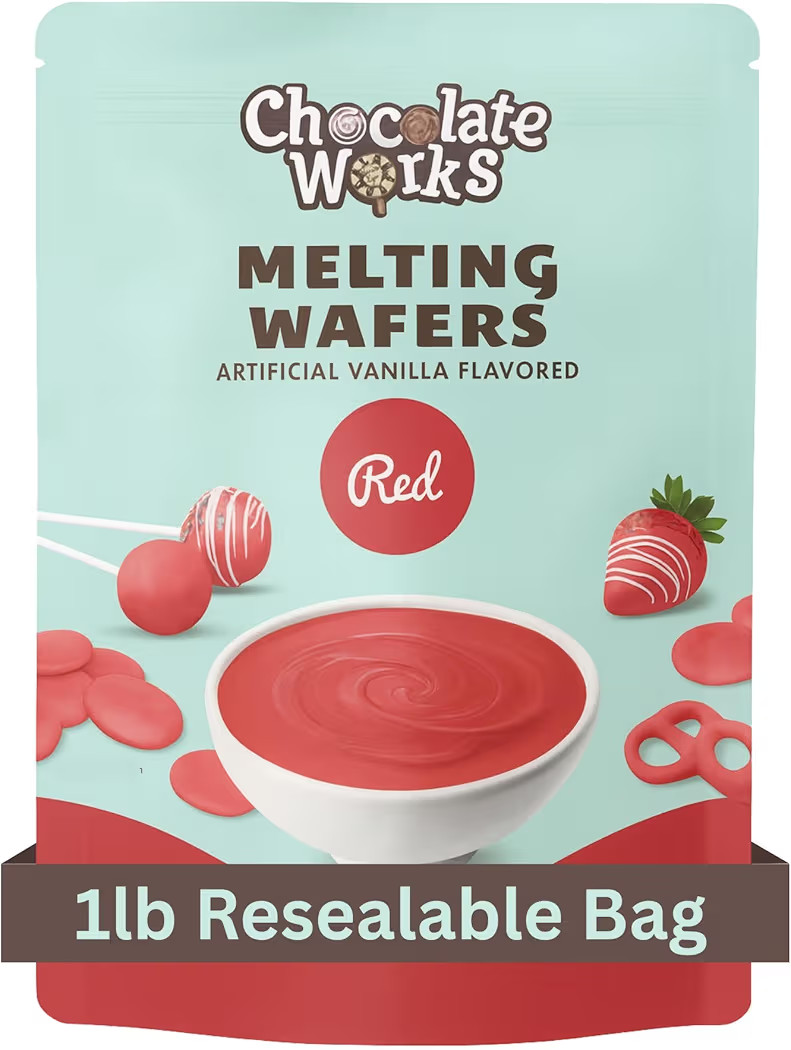 Chocolate Works Red Melting Chocolate Wafers, 1lb (Pack of 1) | Amazon (US)