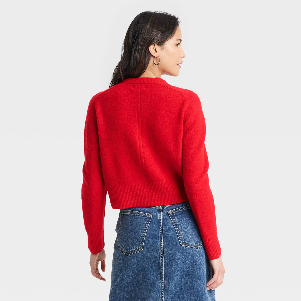 Women's Cozy Knit Crewneck Pullover Sweater - Universal Thread™ Red L | Target