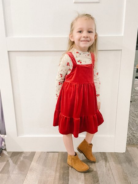 Get this cute girl’s look! #Christmasdress #boots #kids #girls 

#LTKHoliday #LTKkids #LTKstyletip