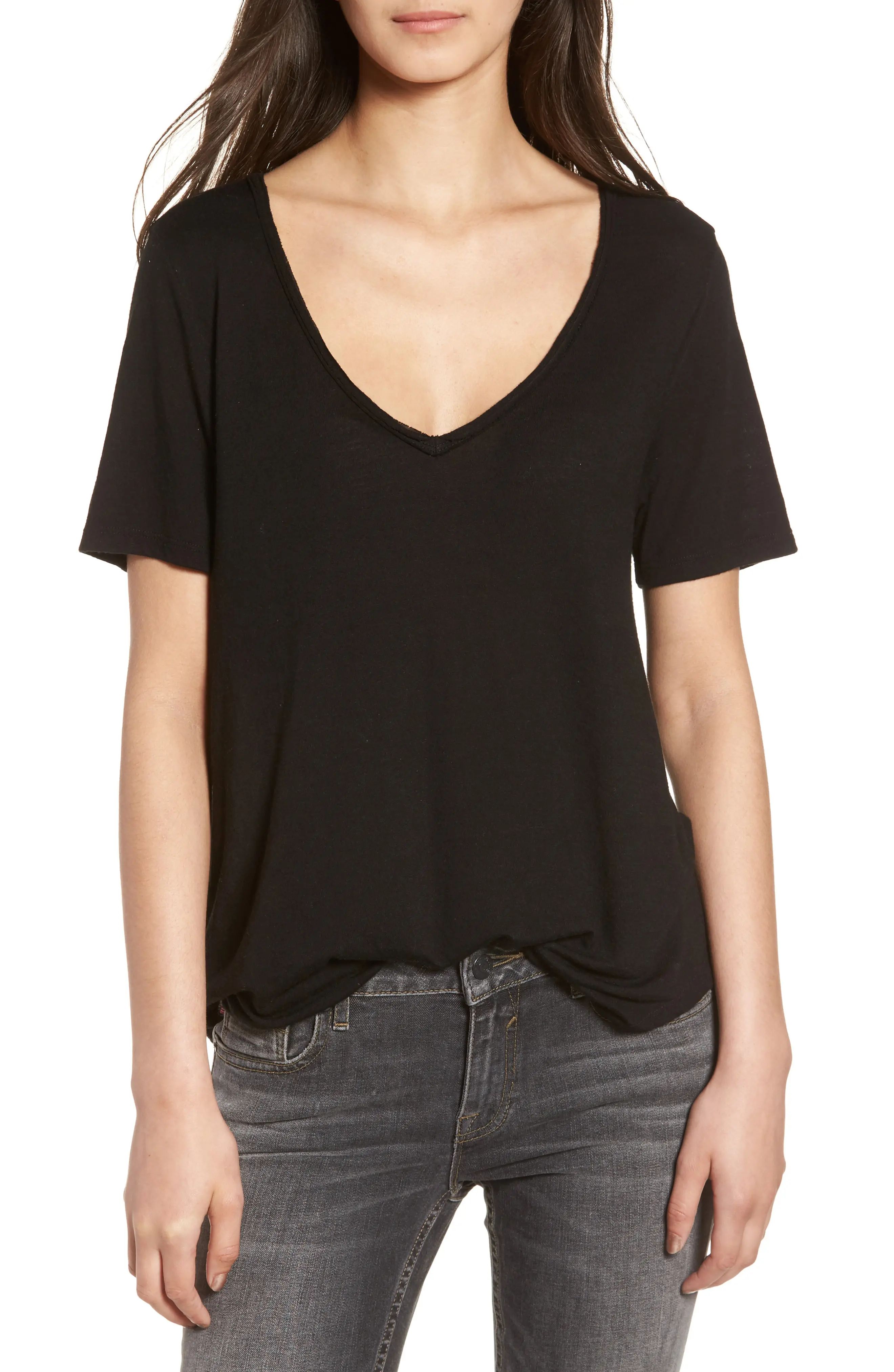 BP. Raw Edge V-Neck Tee | Nordstrom