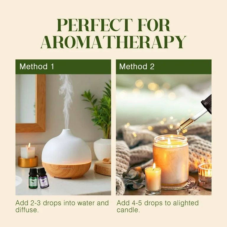Hanolly Essential Oils Set, Hypoallergenic Aromatherapy Oils for Diffuser, Humidifier, Massage, S... | Walmart (US)