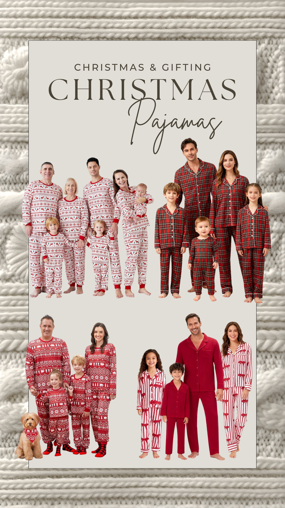 Making Christmas morning memories in these this year- favorite family matching pajama sets on Amazon, they even have something for the dog 🐶
.
.
.
christmas gifts, holidays, holiday style, winter, pajamas, cozy, family, photos, matching, cozy clothes, red plaid pj set, amazon finds

 

#LTKHoliday #LTKGiftGuide #LTKFindsUnder50