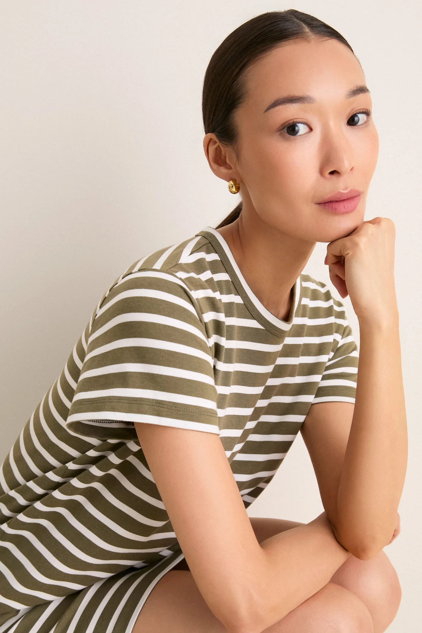 Green Stripe Parker Mini Dress | Tuckernuck (US)