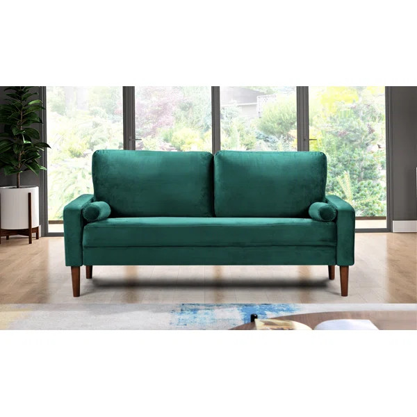 Oberry 71.65" Velvet Square Arm Sofa | Wayfair North America