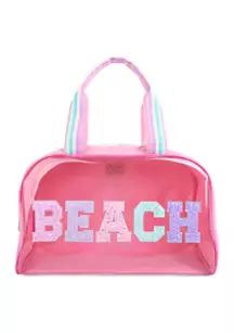 Girls Beach Clear Medium Duffle Bag | Belk