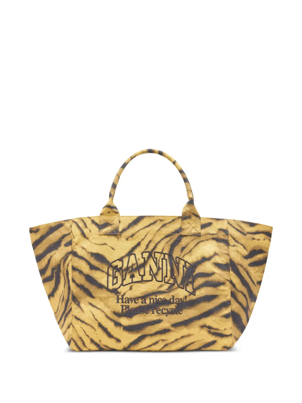 GANNI tiger-print Tote Bag | Yellow | FARFETCH | Farfetch Global