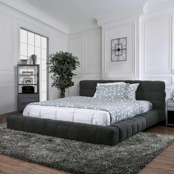 Ajit Solid Wood Tufted Upholstered Platform Bed | Wayfair Professional