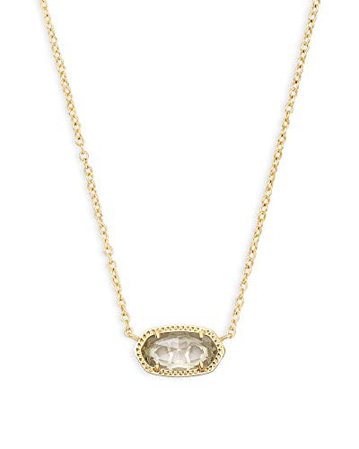 Kendra Scott Elisa Short Pendant Necklace for Women, Dainty Fashion Jewelry, 14K Gold-Plated, Crystal Clear Glass | Amazon (US)