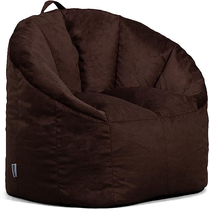 Big Joe Milano Bean Bag Chair, Dark Cocoa Plush, 2.5ft | Amazon (US)