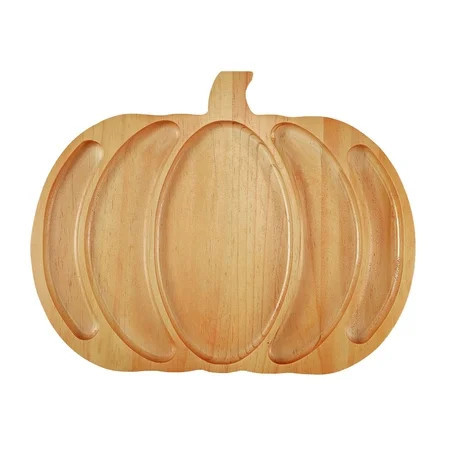 Baking Trays & Trays Wooden Pumpkin Serving Platter for Halloween Kitchen Decoration Modern Autumn Snack and Cheese Board for Thanksgiving and Parties | Walmart (US)